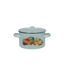 Кастрюля эмалированная 1,5 л, Стальэмаль 1с15с/1, Урожай, серо-голубой