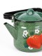 Чайник эмалированный  2 л, Стальэмаль 1с25с, Клубника садовая изумрудный, с зерном