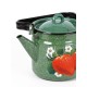 Чайник эмалированный  2 л, Стальэмаль 1с25с, Клубника садовая изумрудный, с зерном