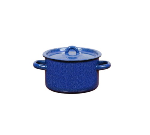 Кастрюля эмалированная 1,5 л, Стальэмаль 2с15/1, без рисунка, синий, с зерном