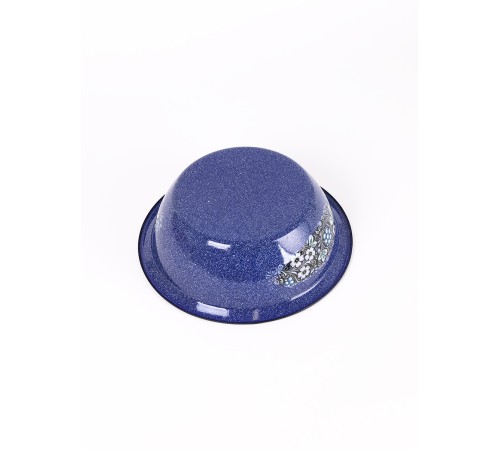 Миска эмалированная 3,5 л, Стальэмаль 1с9с, Голубика, синий, с зерном