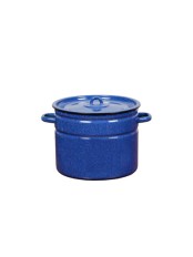 Кастрюля эмалированная 9 л, Стальэмаль 2с200, без рисунка, синий, с зерном