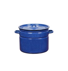 Кастрюля эмалированная 9 л, Стальэмаль 2с200, без рисунка, синий, с зерном
