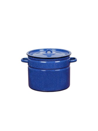 Кастрюля эмалированная 9 л, Стальэмаль 2с200, без рисунка, синий, с зерном