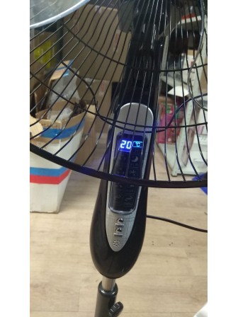 Уценка 23-2327 Вентилятор напольный ELEGANCE EN-1617 с пультом, 16 дюйм, черный