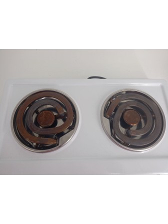 Уценка 25-0533. Электрическая плитка Мечта 211Т белая, 2 конфорки, ТЭН