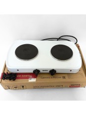 Уценка 25-0646 Электрическая плитка Мечта 212Т черная, 2 конфорки, ТЭН