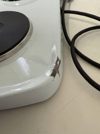 Уценка 25-0646 Электрическая плитка Мечта 212Т черная, 2 конфорки, ТЭН