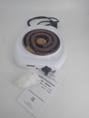 Уценка 25-0653 Электрическая плитка Мечта 112Т белая, 1 конфорка, ТЭН