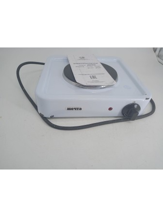 Уценка 25-1143 Электрическая плитка Мечта 111Ч белая, 1 конфорка, чугун