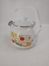 Уценка 25-0722 Чайник со свистком эмалированный 2,5 литра