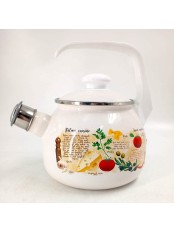 Уценка 25-0722 Чайник со свистком эмалированный 2,5 литра