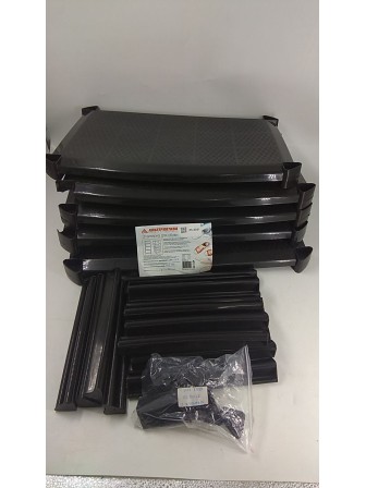 Уценка 23-3341 Этажерка для обуви Альтернатива М2446, пластиковая, коричневая