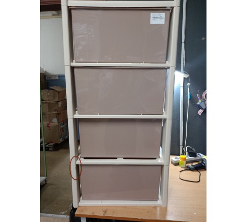 Уценка 25-1474 Комод М7834 4 секции Колорит бежевый Уценка 25-1474 Комод М7834 4 секции Колорит бежевый