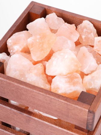 Солевая лампа Wonder Life Wood, с камнями