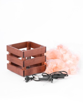 Солевая лампа Wonder Life Wood, с камнями