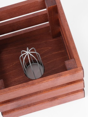 Солевая лампа Wonder Life Wood, с камнями