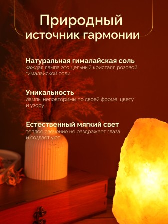 Солевая лампа Wonder Life Скала 2-3 кг