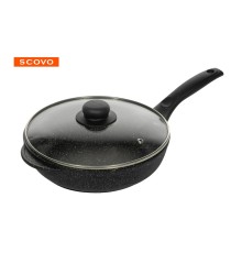 Сковорода Scovo Литая ЛТ-009, 24 см, стеклянная крышка 