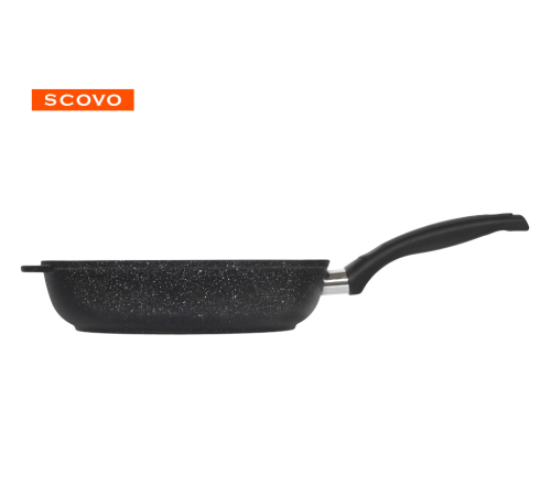 Сковорода Scovo Литая ЛТ-011, 28 см, стеклянная крышка 