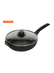 Сковорода Scovo Литая ЛТ-011, 28 см, стеклянная крышка 