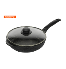 Сковорода Scovo Литая ЛТ-011, 28 см, стеклянная крышка 