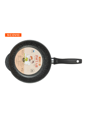 Сковорода Scovo Литая ЛТ-011, 28 см, стеклянная крышка 