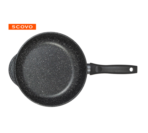 Сковорода Scovo Литая ЛТ-011, 28 см, стеклянная крышка 