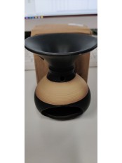 Уценка 22-3476 Аромалампа "Низкий сосуд с песочной лентой" Черный