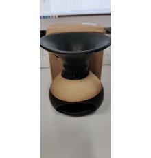 Уценка 22-3476 Аромалампа "Низкий сосуд с песочной лентой" Черный