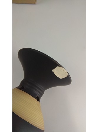 Уценка 22-3476 Аромалампа "Низкий сосуд с песочной лентой" Черный