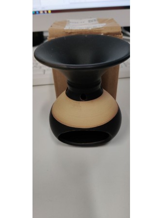 Уценка 22-3555 Аромалампа "Низкий сосуд с песочной лентой" Черный