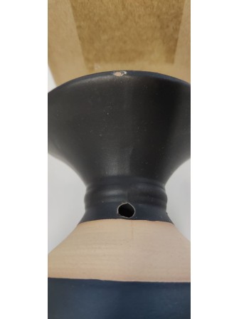 Уценка 22-3555 Аромалампа "Низкий сосуд с песочной лентой" Черный