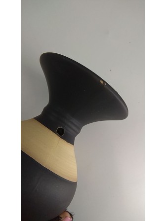 Уценка 22-3555 Аромалампа "Низкий сосуд с песочной лентой" Черный