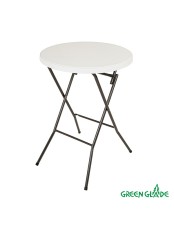 Уценка 24-1581 Стол складной барный на кухню круглый Green Glade F081 белая столешница пластик