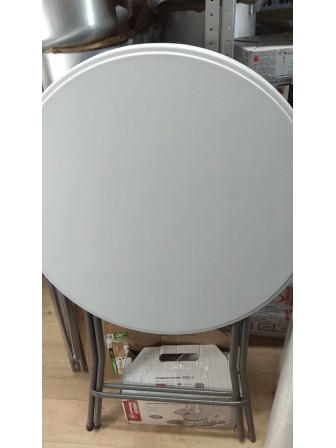Уценка 24-1581 Стол складной барный на кухню круглый Green Glade F081 белая столешница пластик
