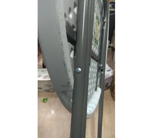 Уценка 24-1581 Стол складной барный на кухню круглый Green Glade F081 белая столешница пластик