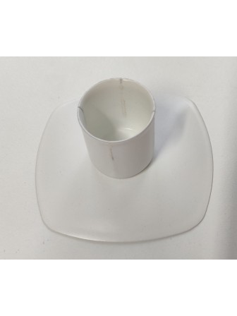 Уценка 23-0142 Подсвечник "Квадрат" белый, 7х7х3 см