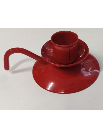 Уценка 22-4151 Подсвечник "Ретро" красный, металлический, 10х10х4 см