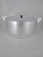 Уценка 25-1736 Кастрюля алюминиевая Демидовский завод МШ-006, 15 л, с крышкой, матовая