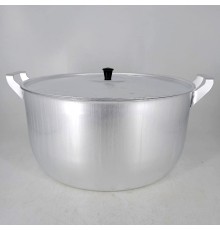 Уценка 25-1736 Кастрюля алюминиевая Демидовский завод МШ-006, 15 л, с крышкой, матовая