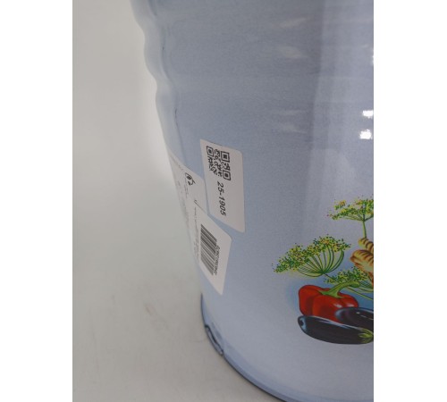 Уценка 25-1905 Ведро эмалированное 12 л, с крышкой, Стальэмаль 1с28с, Урожай, серо-голубой