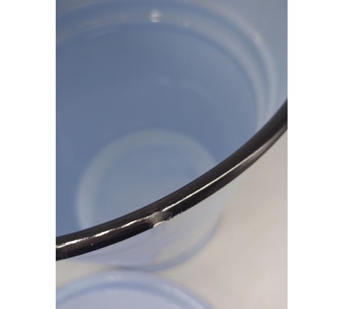 Уценка 25-1905 Ведро эмалированное 12 л, с крышкой, Стальэмаль 1с28с, Урожай, серо-голубой