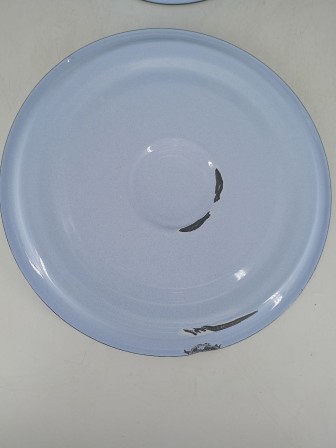 Уценка 25-1905 Ведро эмалированное 12 л, с крышкой, Стальэмаль 1с28с, Урожай, серо-голубой