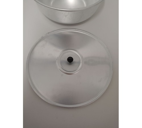 Уценка 25-1890 Миска алюминиевая Демидовский завод МТ-037, 36 см, с крышкой, матовая