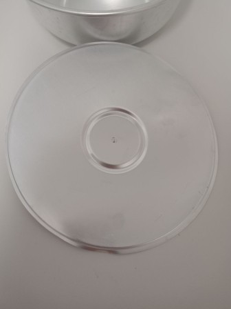 Уценка 25-1890 Миска алюминиевая Демидовский завод МТ-037, 36 см, с крышкой, матовая