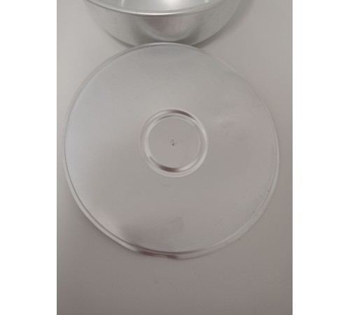 Уценка 25-1890 Миска алюминиевая Демидовский завод МТ-037, 36 см, с крышкой, матовая