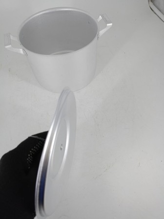 Уценка 25-1771 Кастрюля алюминиевая Демидовский завод МТ-023, 3,5 л, с крышкой, матовая