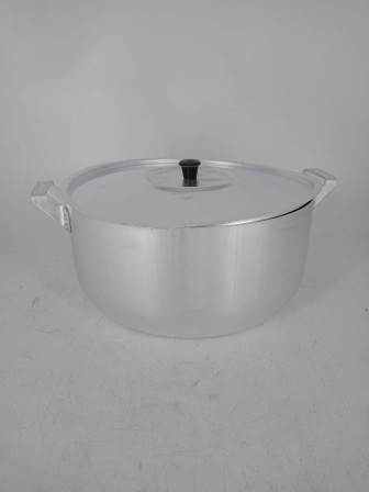 Уценка 25-1310 Кастрюля алюминиевая Демидовский завод МТ-073, 6 л, с крышкой, матовая