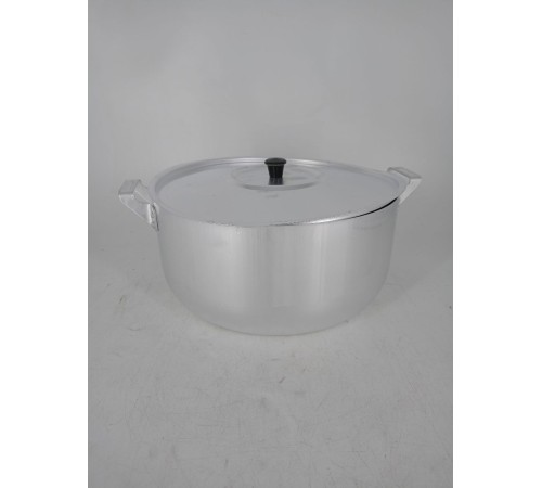 Уценка 25-1310 Кастрюля алюминиевая Демидовский завод МТ-073, 6 л, с крышкой, матовая